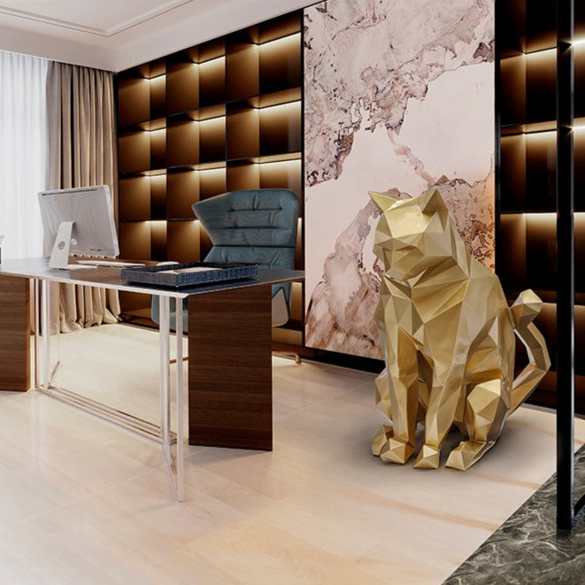 Figura decorativa Schuller Future Cat oro 98cm 598743 - vista alternativa