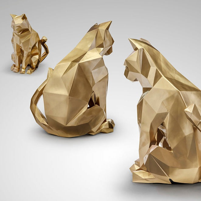 Figura decorativa Schuller Future Cat oro 98cm 598743 - imagen 3