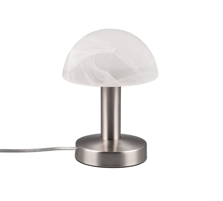 Lámpara de sobremesa Trio Fynn II LED níquel mate táctil 3000K regulable 5991001
