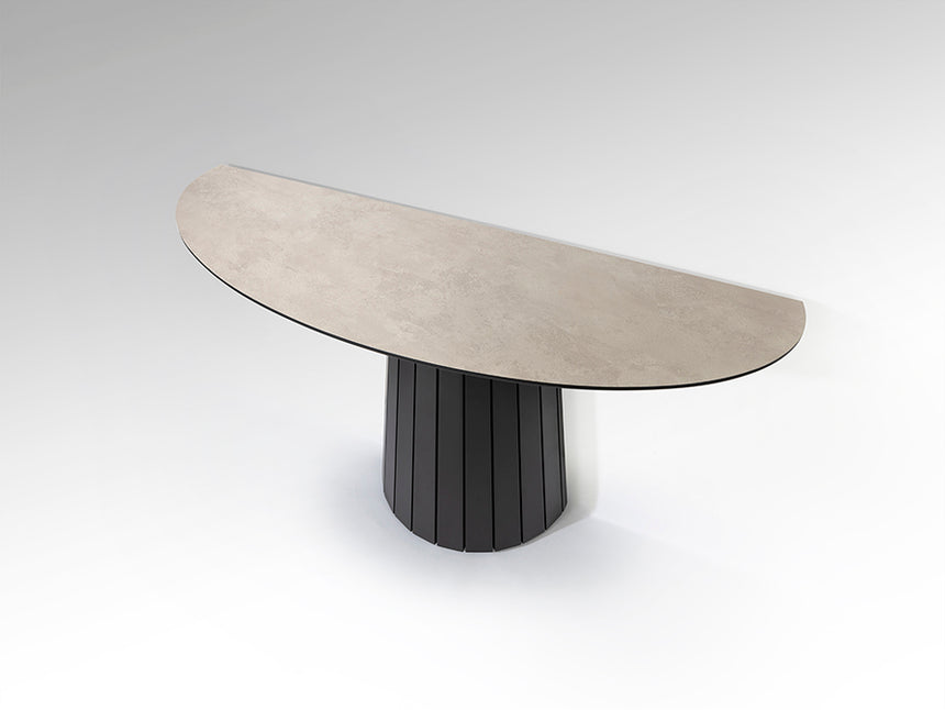 Consola Schuller Koria negro y piedra 130x80cm 599481 - imagen 5