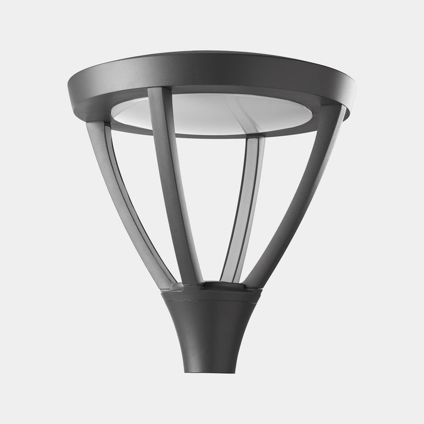 Farola de exterior LedsC4 Proud Symmetrical Head LED gris urbano 4000K IP66 60-9913-Z5-CM