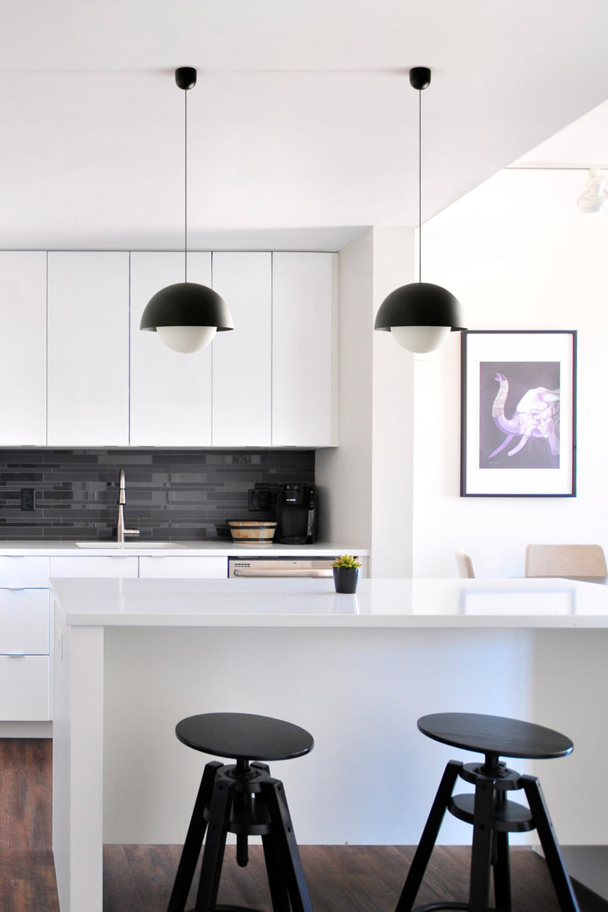 Lámpara de techo colgante Faro Marisol LED negro mate 2700K regulable Ø30cm 60013