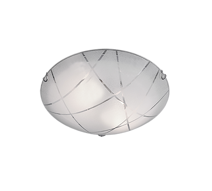 Plafón de techo Trio Sandrina 2 luces vidrio blanco Ø40cm 601200200