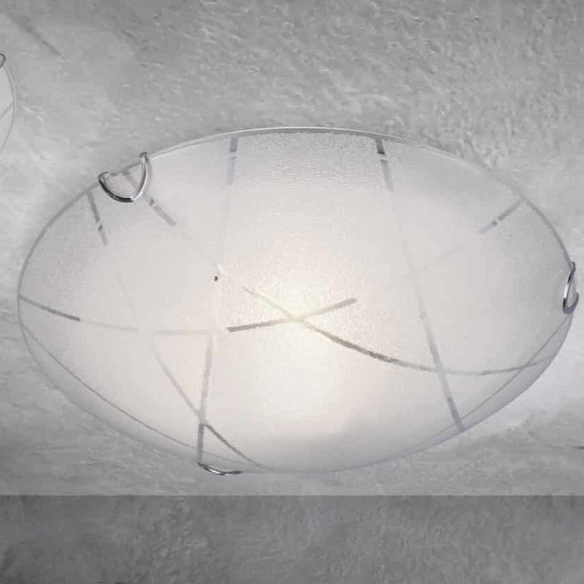 Trio Sandrina white glass ceiling lamp 601200200