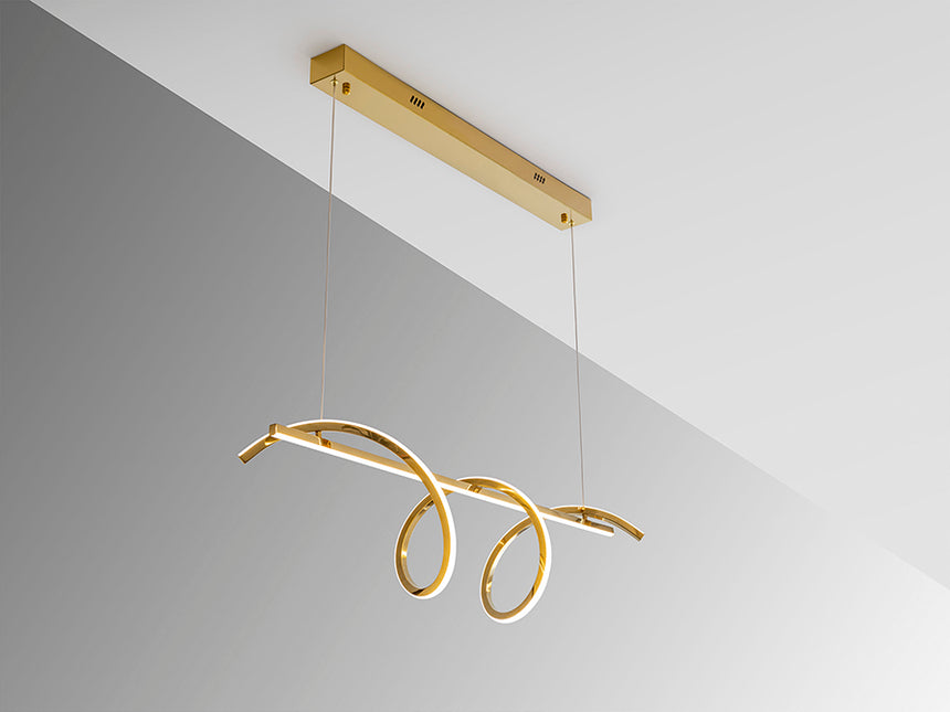 Lámpara de techo colgante Schuller Asure oro brillo acero 3000K 601832 - imagen 5