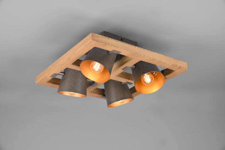 Trio Bell Antique Nickel Metal Ceiling Light 601900467