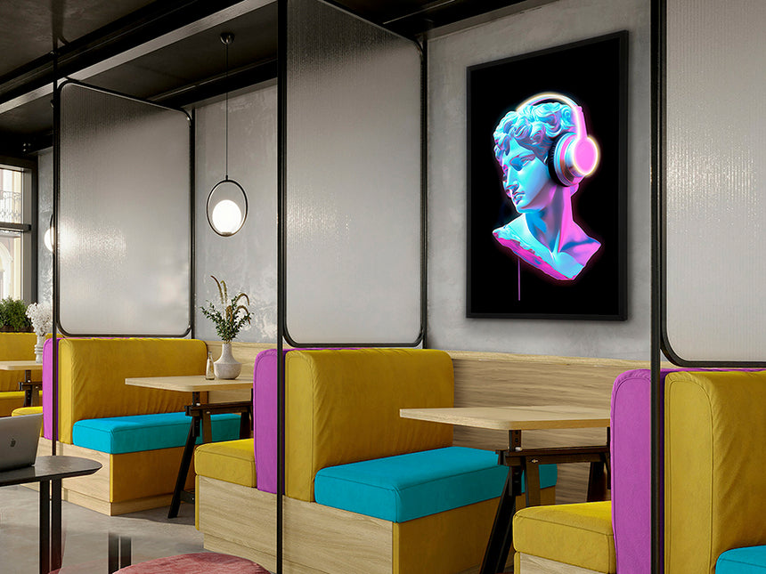 Cuadro con luz LED Schuller Busto negro 80x120cm 601948 - vista 3
