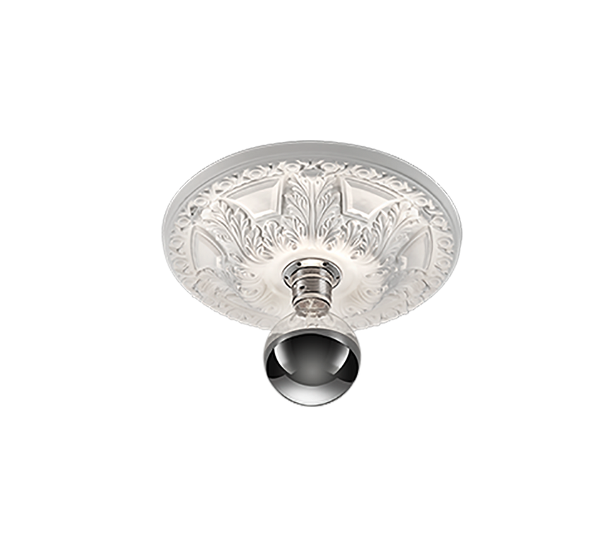 Plafón de techo Trio Lilly yeso blanco Ø30cm 603300101