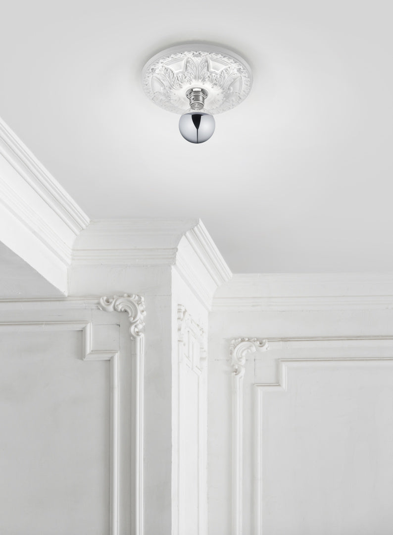 Plafón de techo Trio Lilly LED blanco 2700K Ø30cm 603300101