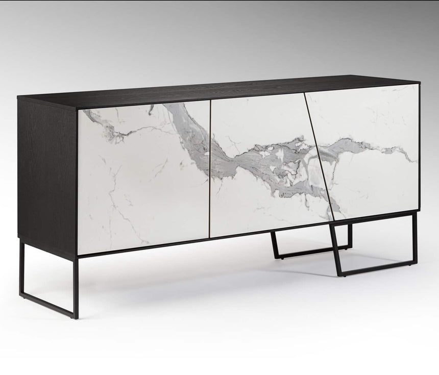 Schuller Kerala 3-Door Sideboard Black and White 603645