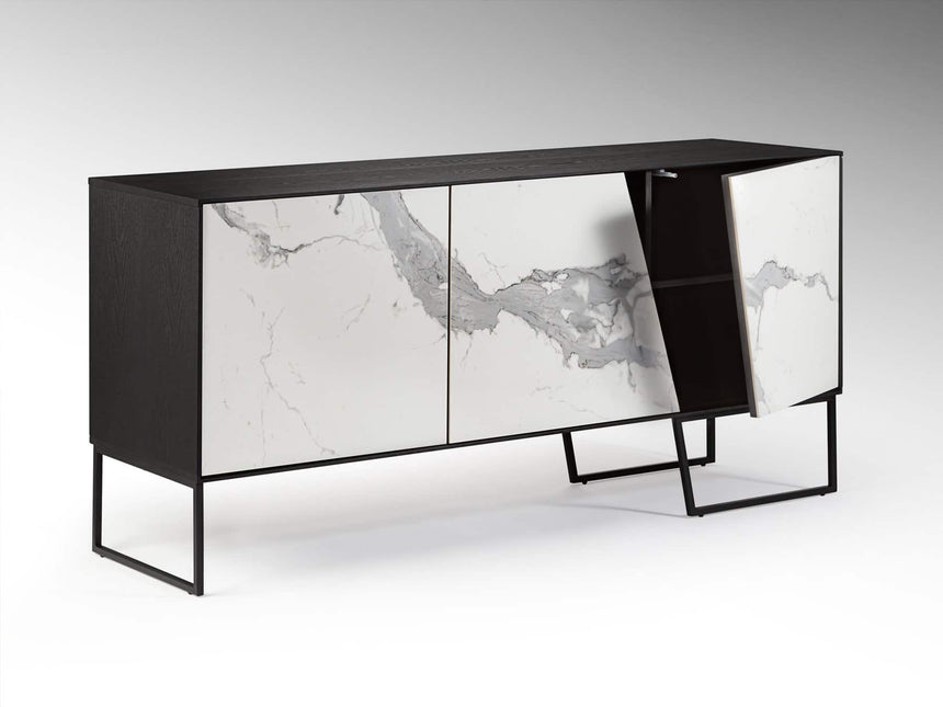 Schuller Kerala 3-Door Sideboard Black and White 603645