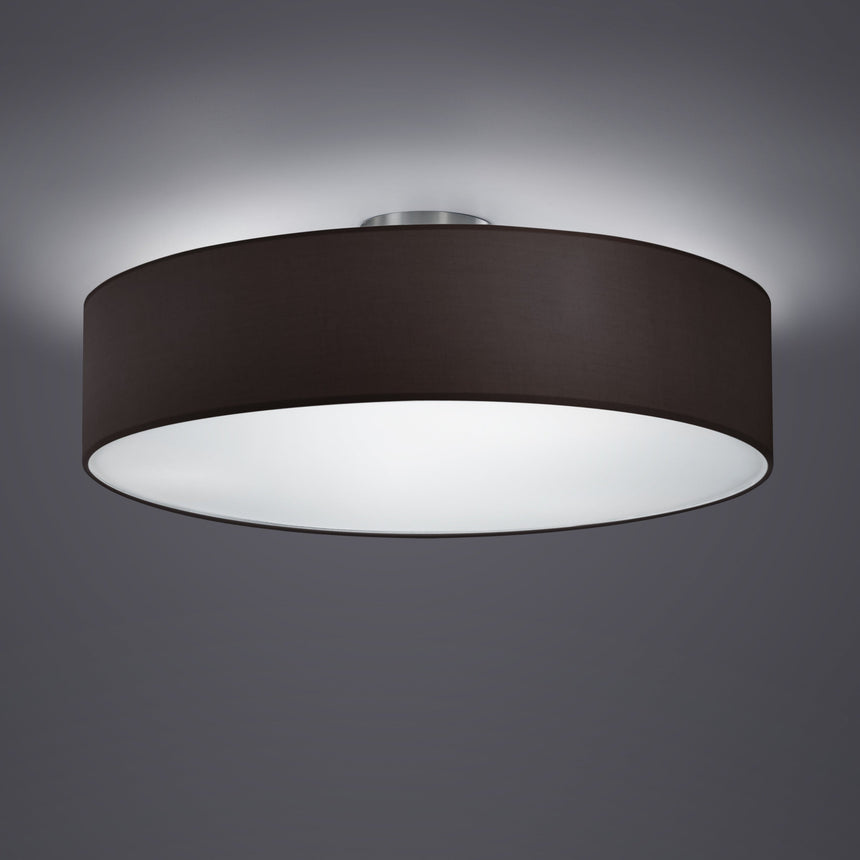 Trio Hotel Plafón de metal níquel mate y negro 603900302