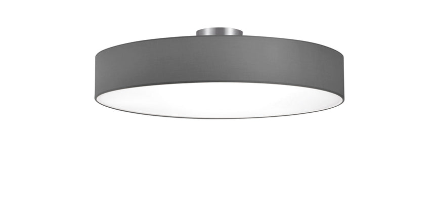 Trio Hotel Plafón de metal níquel mate y gris 603900511