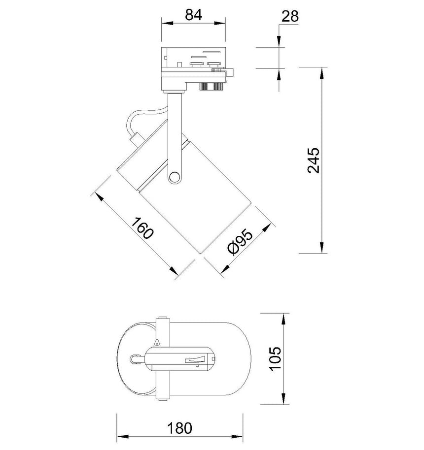 Plano de medidas - Mantra Aruba Lámpara blanco 6044