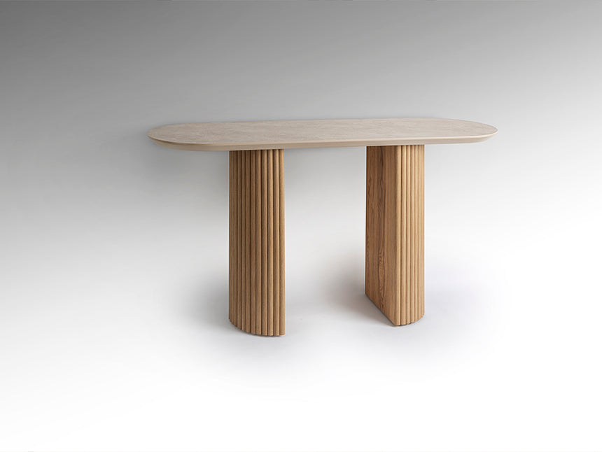 Consola Schuller Irati madera y piedra 130x78cm 604574 - imagen 4
