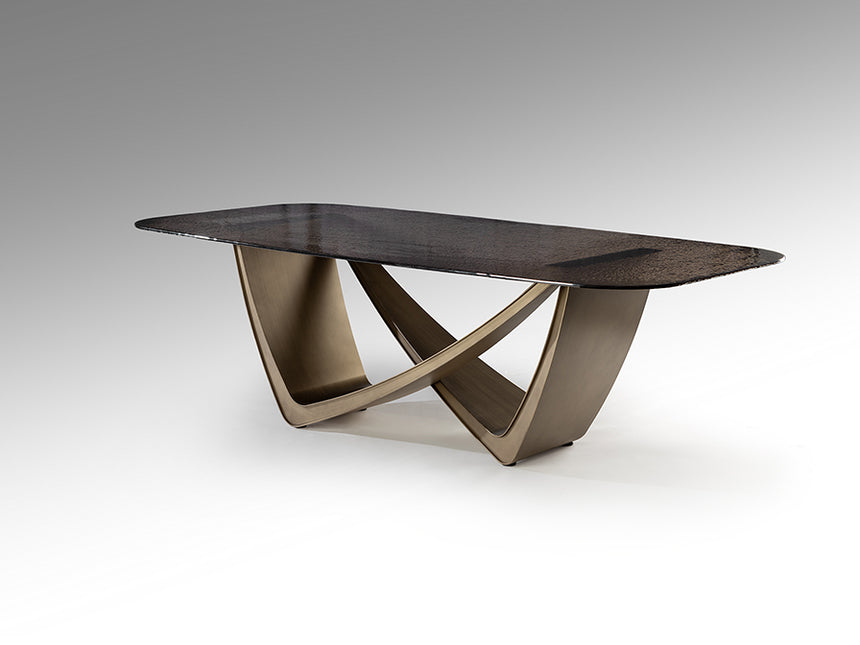 Mesa de comedor Schuller Genesis bronce envejecido y gris 240x76cm 606523 - imagen 7