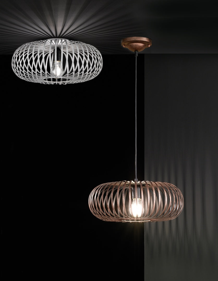 Plafón de techo Trio Johann LED kupferfarbig antik 2700K Ø40cm 606900162