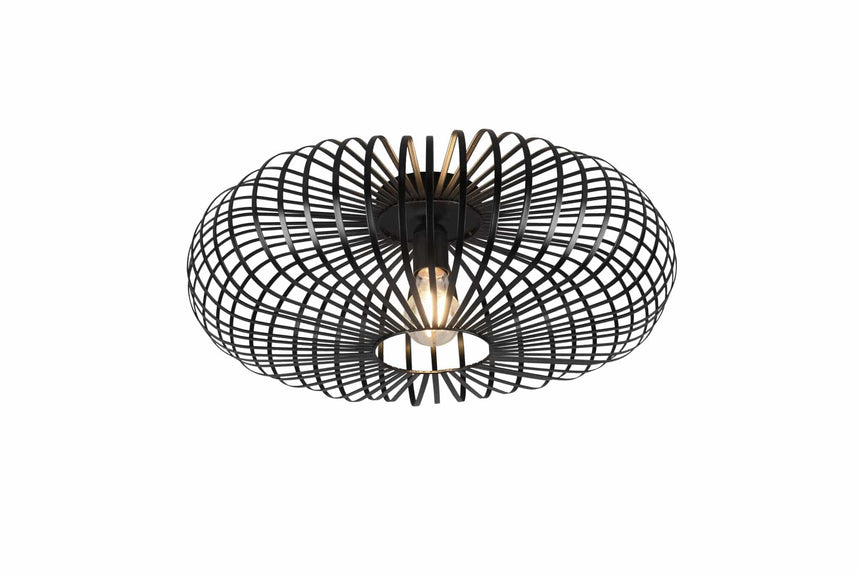Trio Johann Plafón de metal estera negra 606905032