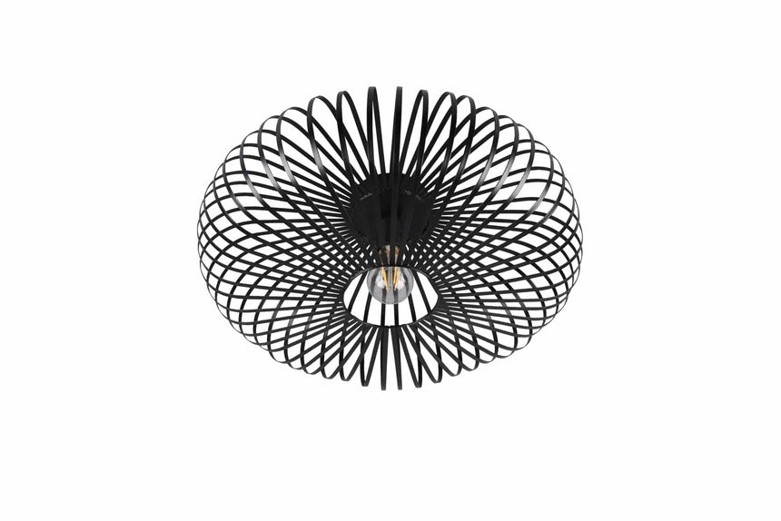 Trio Johann Plafón de metal estera negra 606905032
