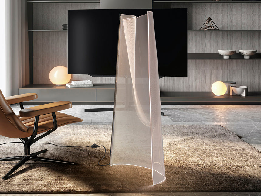 Lámpara de pie de salón Schuller Velos LED cromo 3000K 140cm 608329 - vista alternativa
