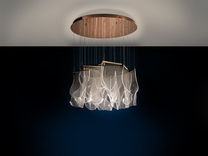 Lámpara de techo colgante Schuller Velos grande 14 luce