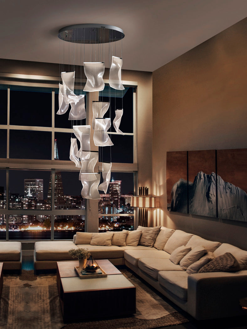 Schuller Velos II Lámpara de techo colgante 13 luces regulable cromo 609647ND