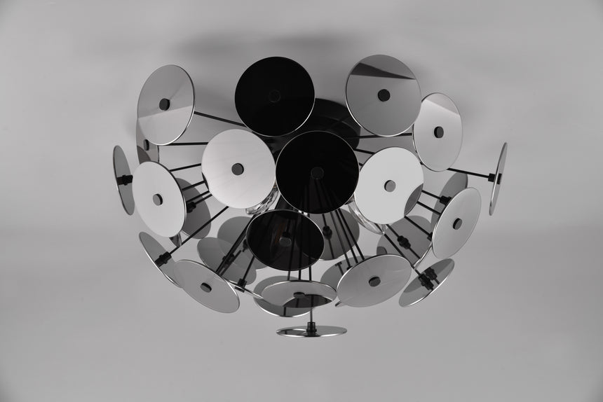 Trio Discalgo metal ceiling lamp black mat 609900357