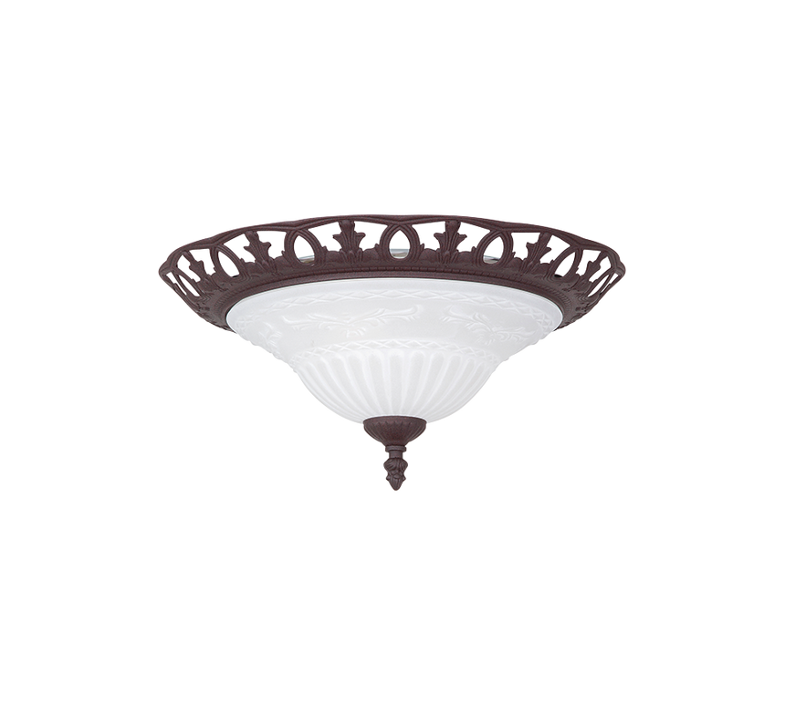 Plafón de techo Trio Rustica 2 luces óxido Ø38cm 6102021-24