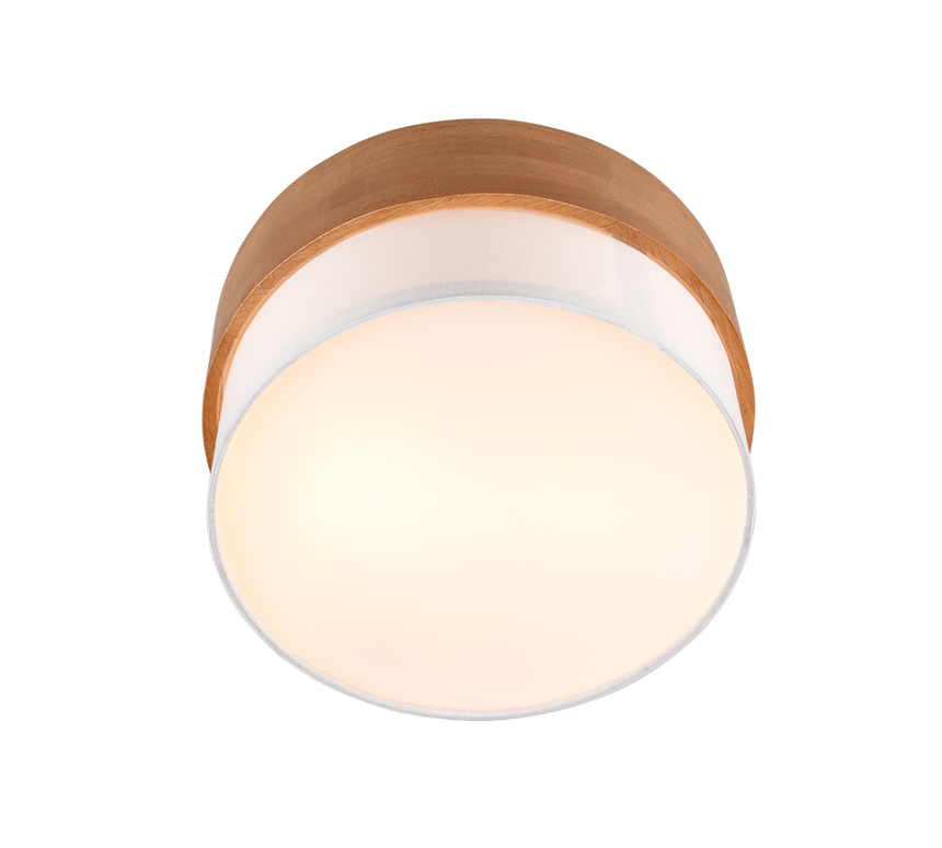 Plafón de techo Trio Seasons LED níquel mate 3000K Ø30cm 611500201