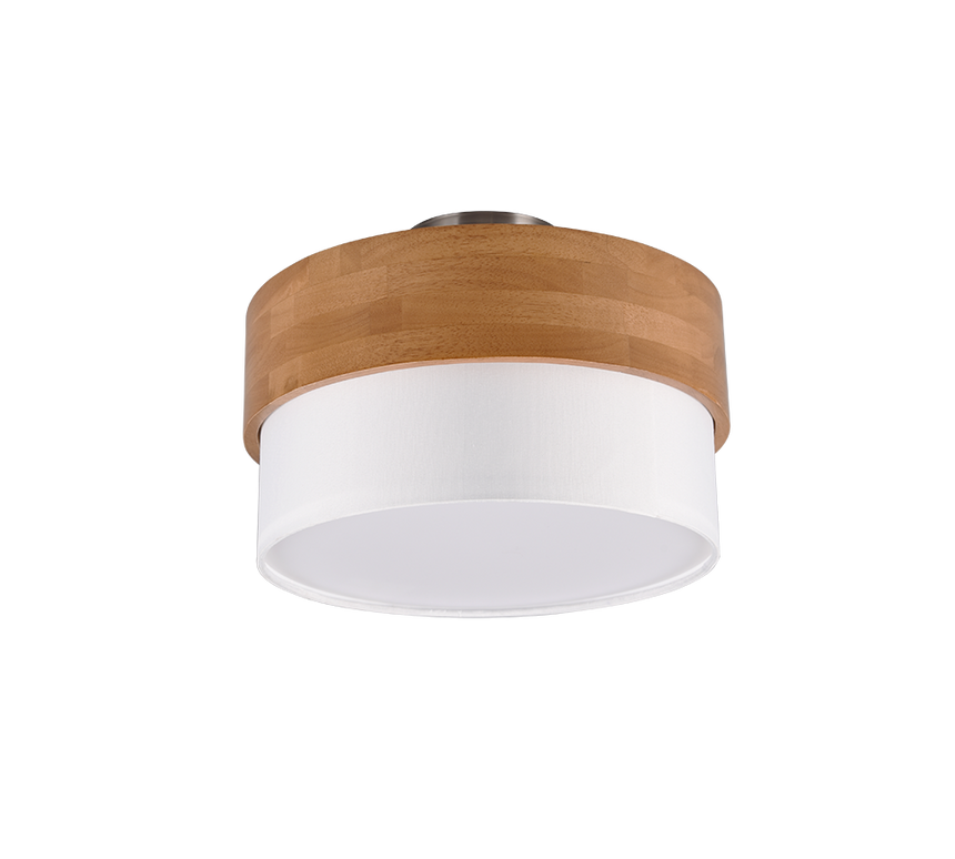 Plafón de techo Trio Seasons LED níquel mate 3000K Ø30cm 611500201