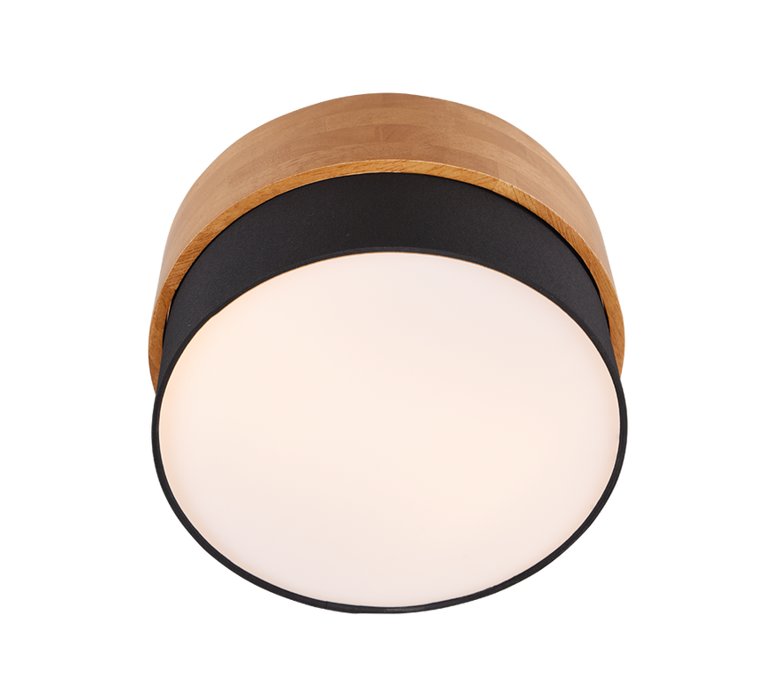 Plafón de techo Trio Seasons LED níquel mate 3000K Ø30cm 611500202