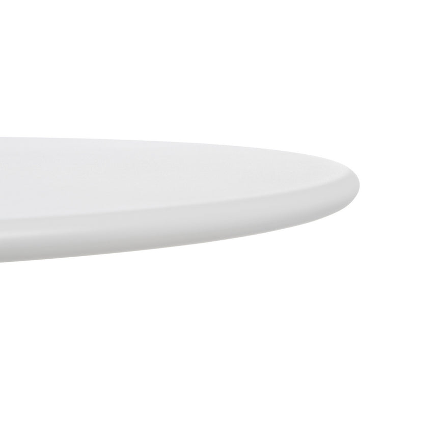 Mesa auxiliar plegable de acero en blanco 70x70x72 cm