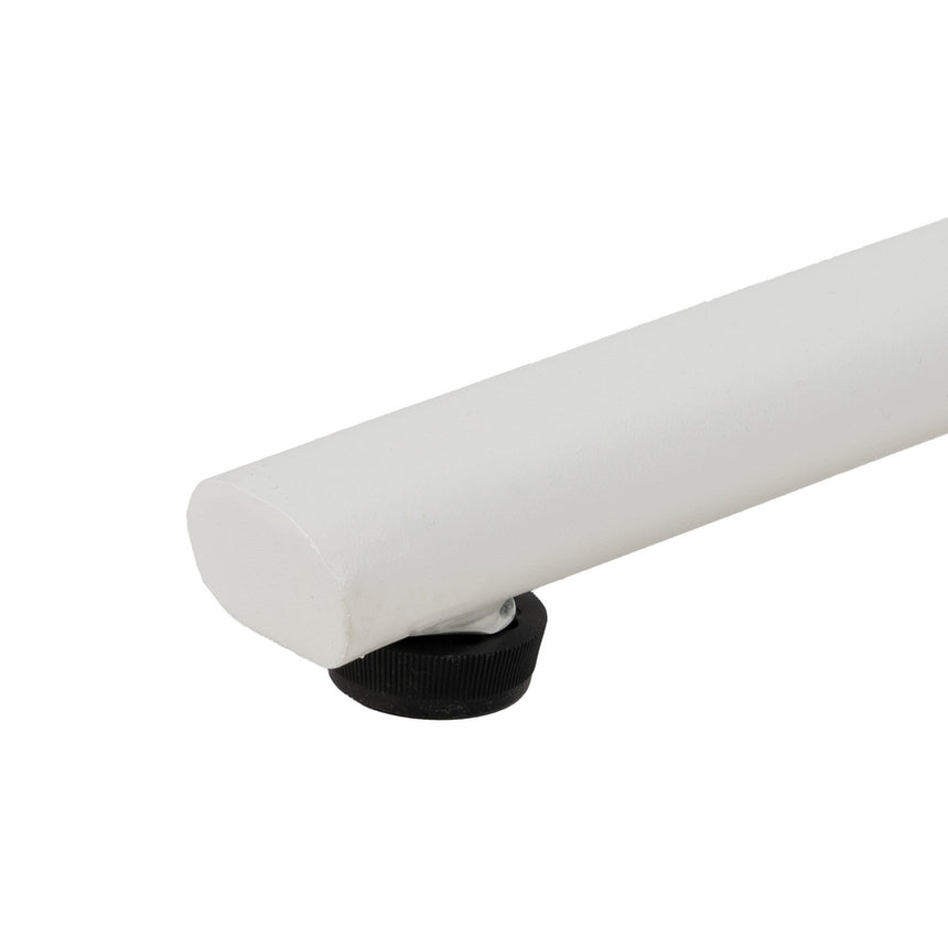 Mesa auxiliar plegable de acero en blanco 70x70x72 cm
