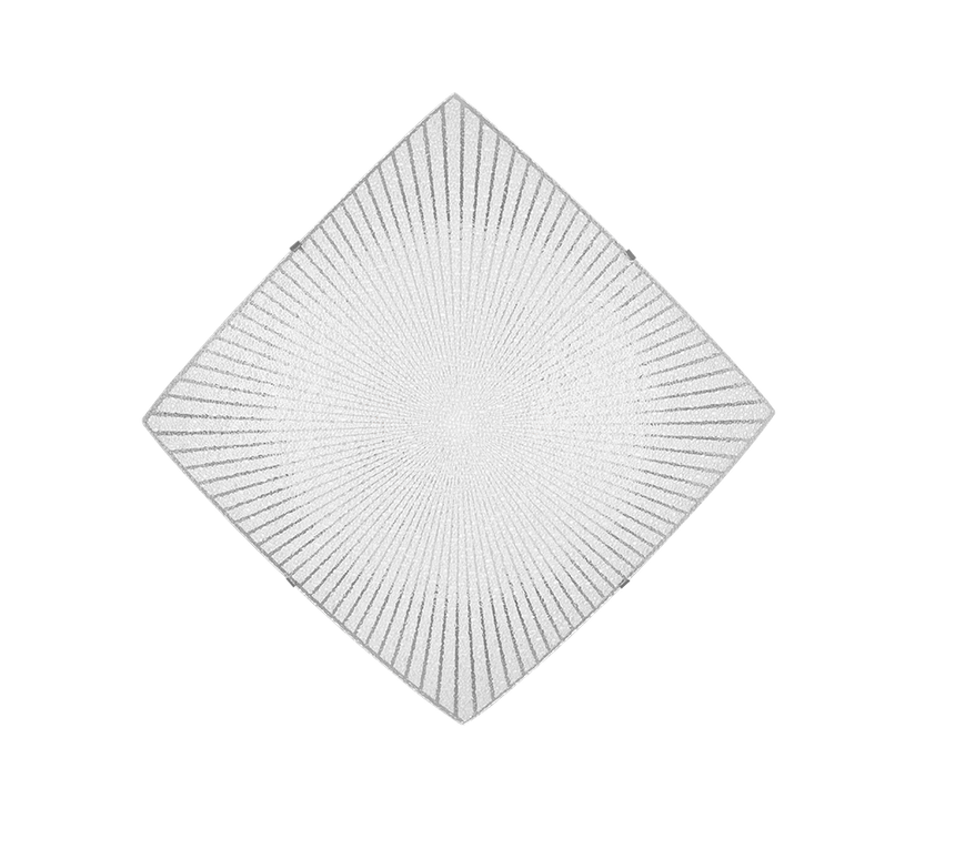 Plafón de techo Trio Elisa LED cromo 2700K 40cm 612200200