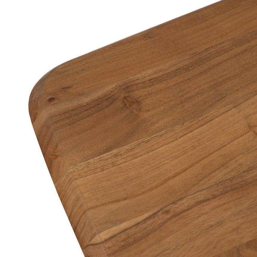 Mesa de comedor madera natural y metal negro 200x100x77 612696