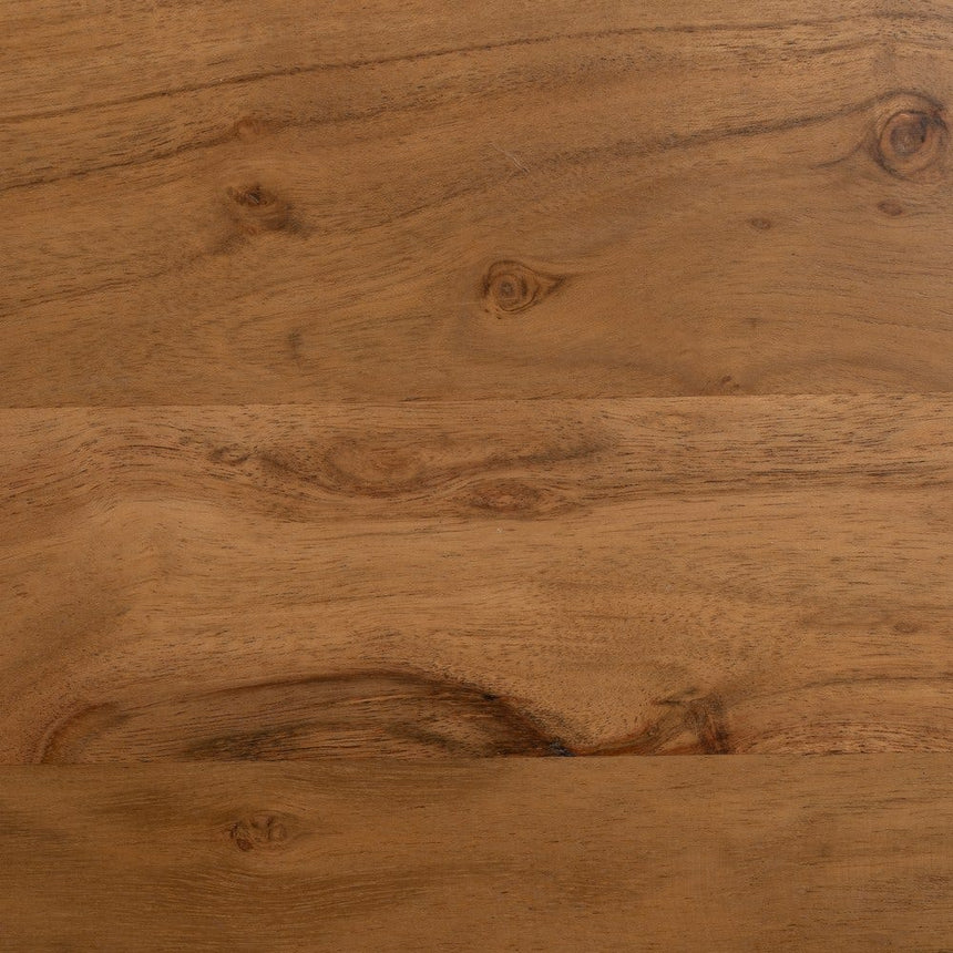 Mesa de comedor madera natural y metal negro 200x100x77 612696