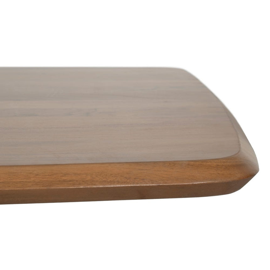 Mesa de comedor madera natural y metal negro 200x100x77 612696