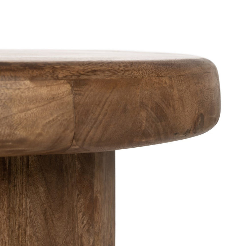 IXIA Set of 2 brown mango wood coffee tables 80x80x41 612805