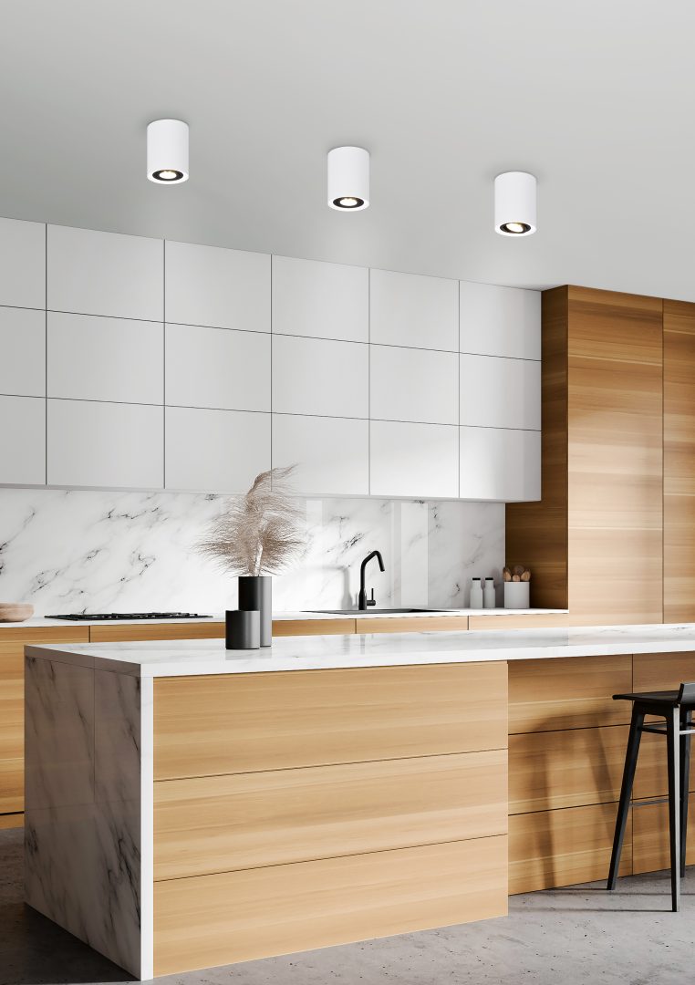 Plafón de techo Trio Cookie LED black and white 3000K Ø9,6cm 612900134
