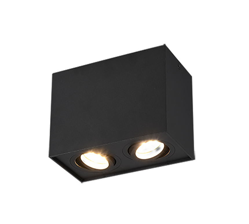 Trio Biscuit Black mat metal ceiling light 613000232