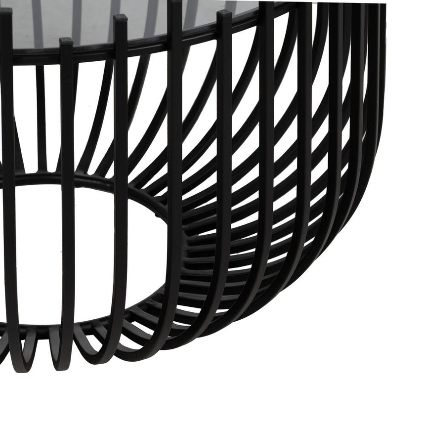 IXIA Set of 2 black metal and glass coffee tables 613627