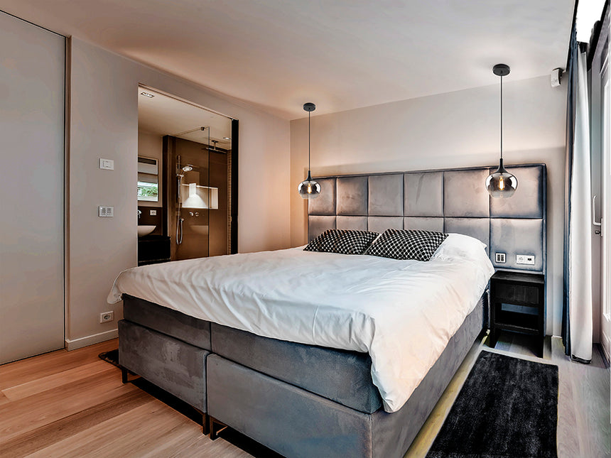 Schuller Opaz Lámpara de techo colgante 1 luz negro/smoke D19 614023