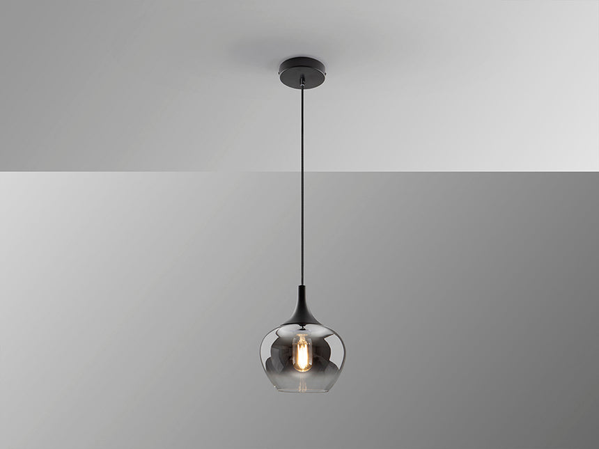 Lámpara de techo colgante Schuller Opaz 1 luz negro y degradado smoke 614023 - imagen 5