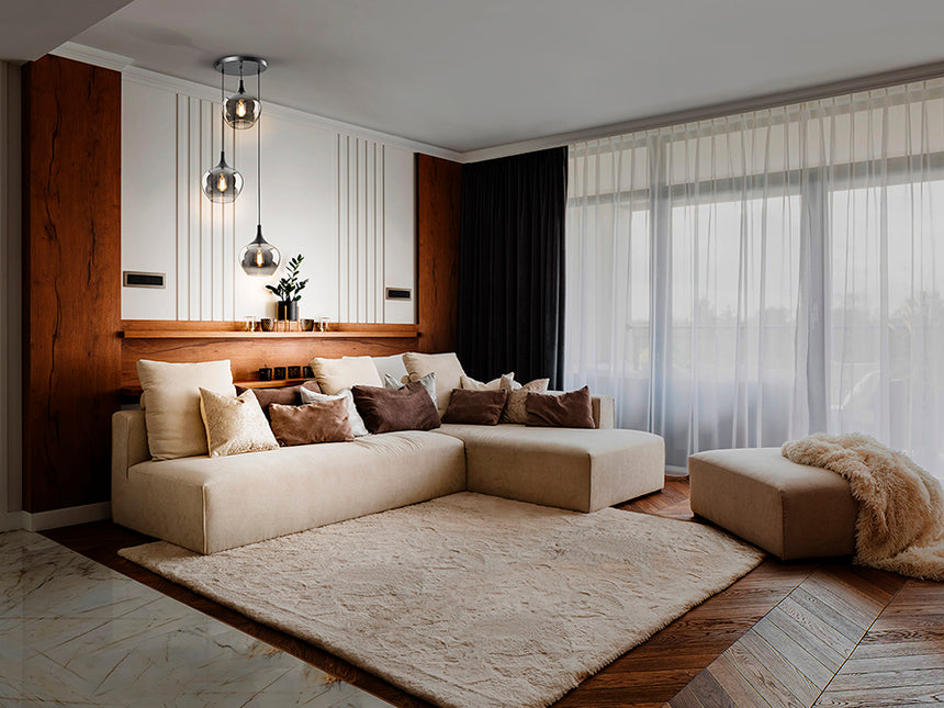 Schuller Opaz 3-light lamp, black/smoke 614375