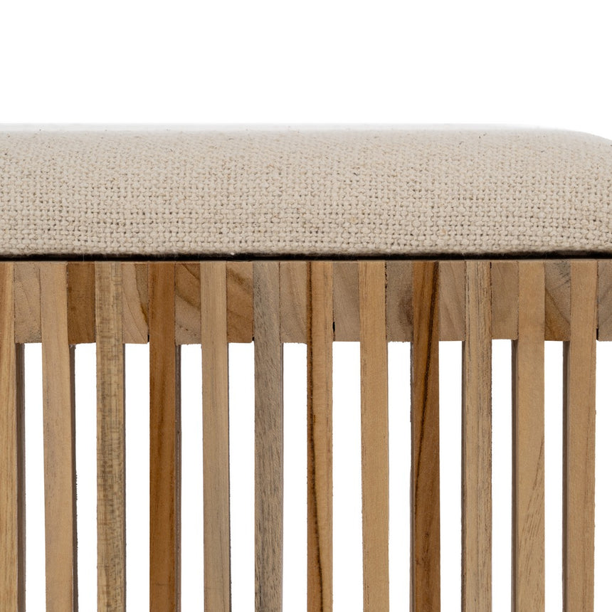 Set de 2 banquetas Bellamonte de madera de teca en tono natural 50x34x60 cm