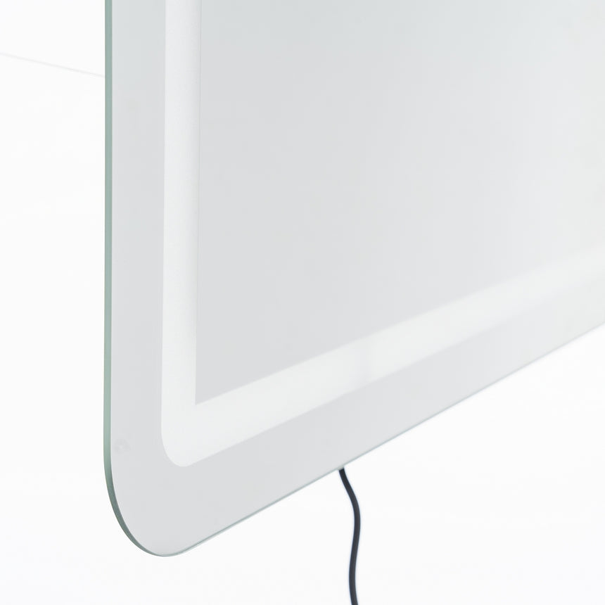 Espejo de pared con luz LED 100x70 cm