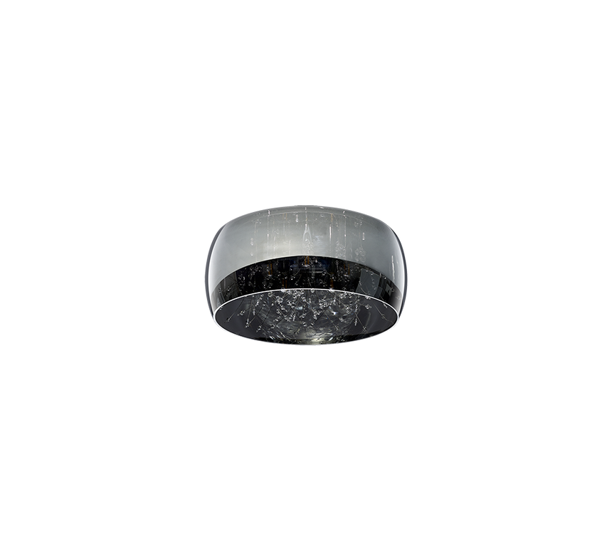 Plafón de techo Trio Crystel LED cromo 2700K Ø50cm 616700506