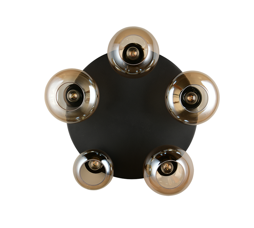 Plafón de techo Trio Lumina LED negro mate 2700K Ø63,5cm 617030513