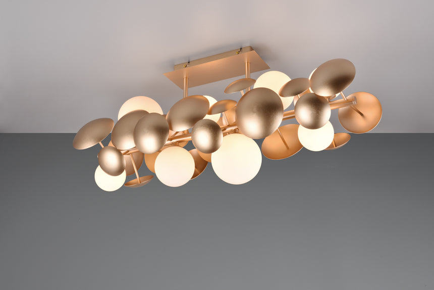 Plafón de techo Trio Bubble LED gold-colored 3000K 76cm 617400879