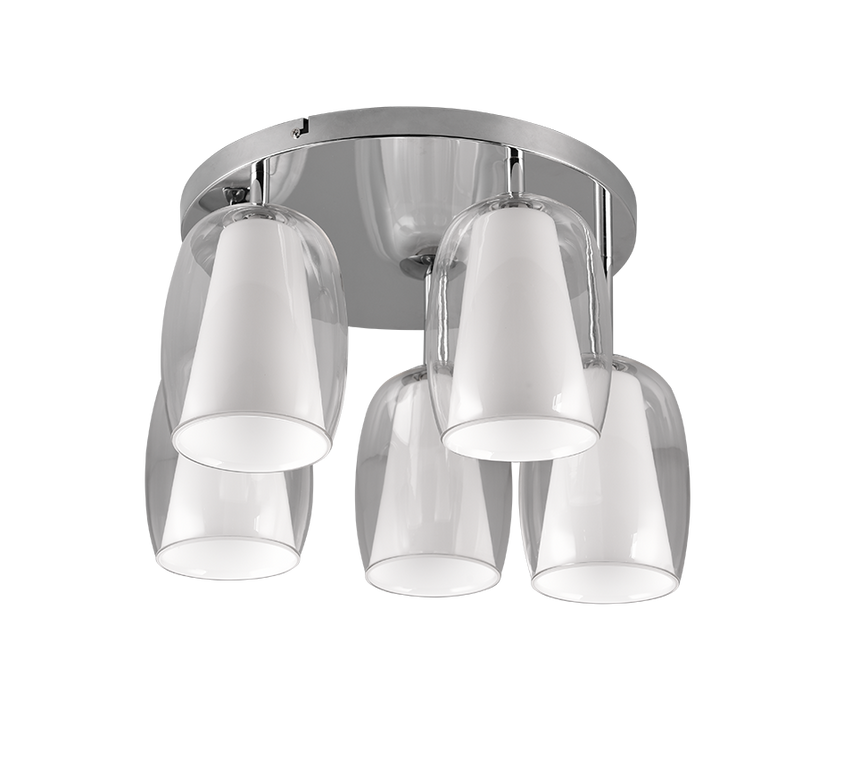Plafón de techo Trio Barret LED cromo 3000K Ø48cm 617500506